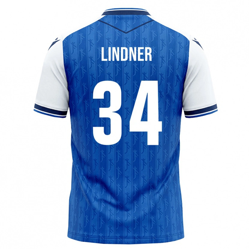 Danxen Hombre Camiseta Sophie Lindner #34 Azul Real Blanco 1ª Equipación 2026/27 La Camisa