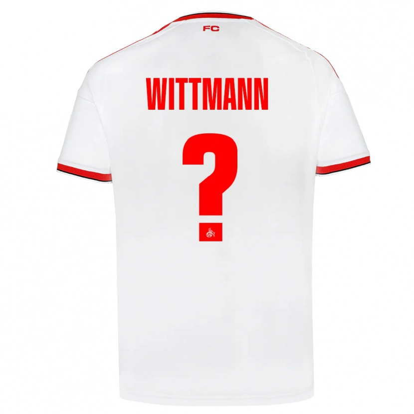 Danxen Hombre Camiseta Eyk Wittmann #0 Blanco Rojo Negro 1ª Equipación 2026/27 La Camisa