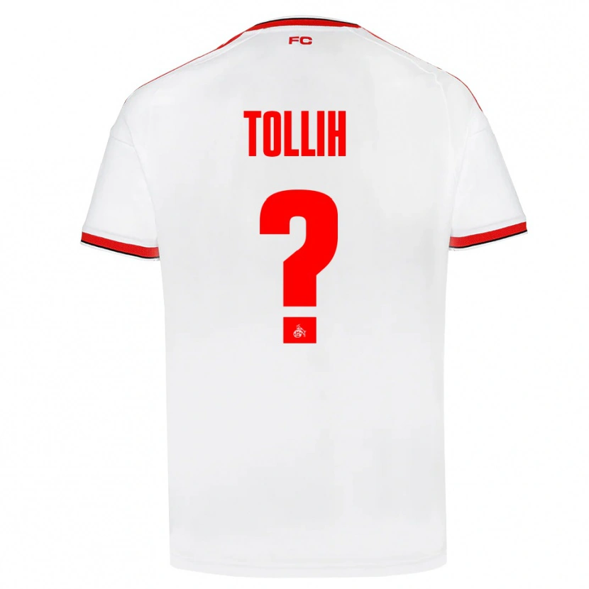 Danxen Hombre Camiseta Yassin Tollih #0 Blanco Rojo Negro 1ª Equipación 2026/27 La Camisa