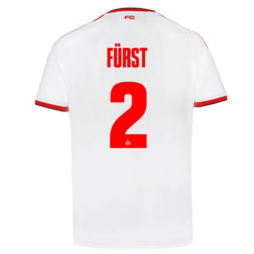 Danxen Hombre Camiseta David Fürst #2 Blanco Rojo Negro 1ª Equipación 2026/27 La Camisa