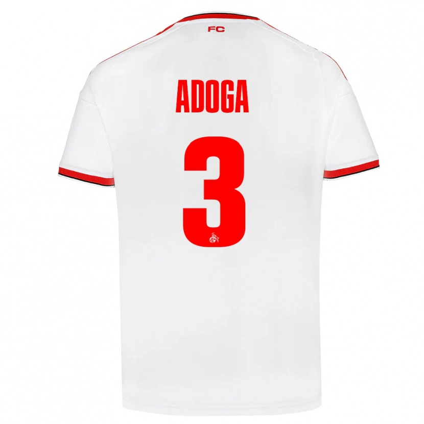 Danxen Hombre Camiseta Brian Adoga #3 Blanco Rojo Negro 1ª Equipación 2026/27 La Camisa