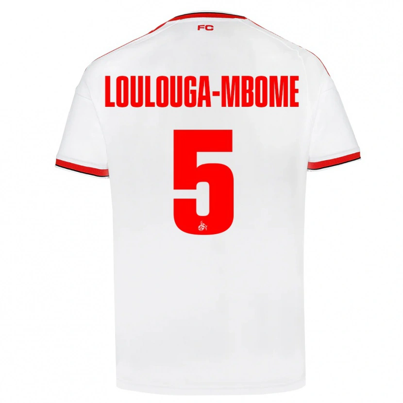 Danxen Hombre Camiseta Pascal Loulouga-Mbome #5 Blanco Rojo Negro 1ª Equipación 2026/27 La Camisa