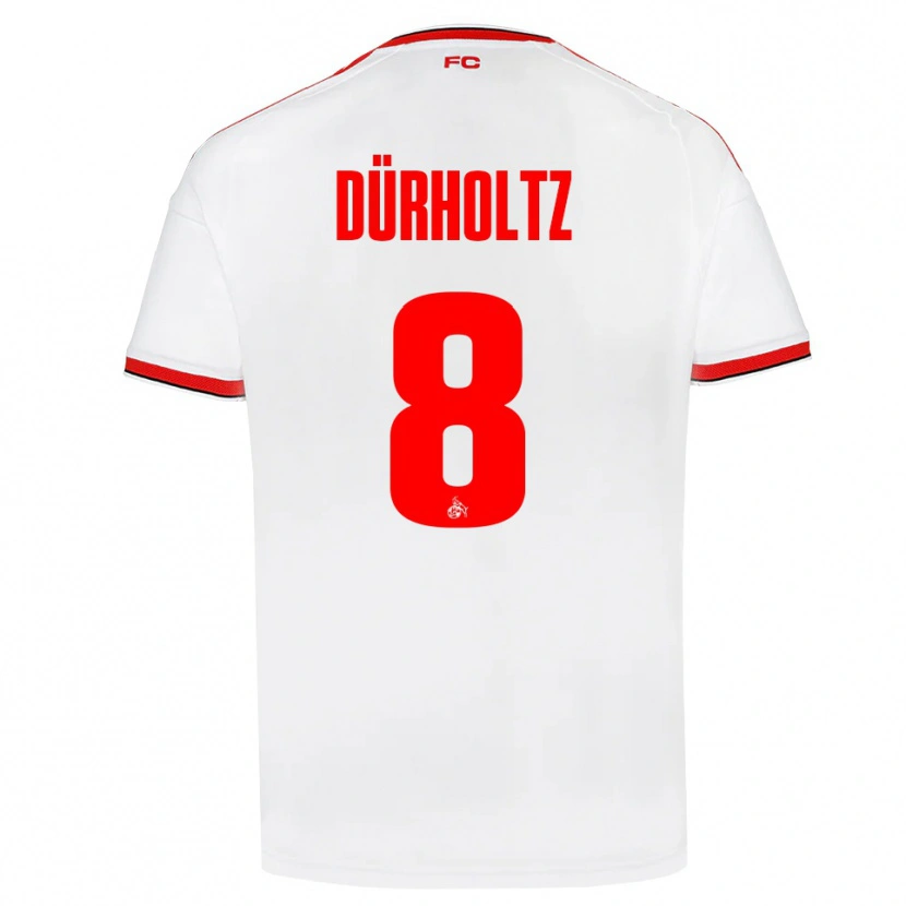 Danxen Hombre Camiseta Luca Dürholtz #8 Blanco Rojo Negro 1ª Equipación 2026/27 La Camisa