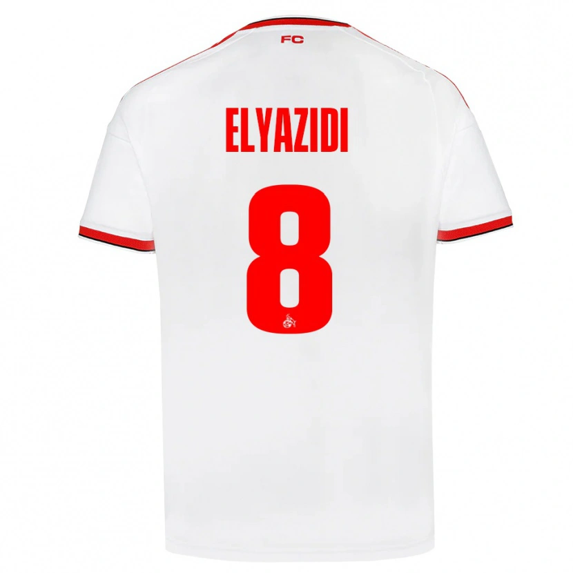 Danxen Hombre Camiseta Ilias Elyazidi #8 Blanco Rojo Negro 1ª Equipación 2026/27 La Camisa