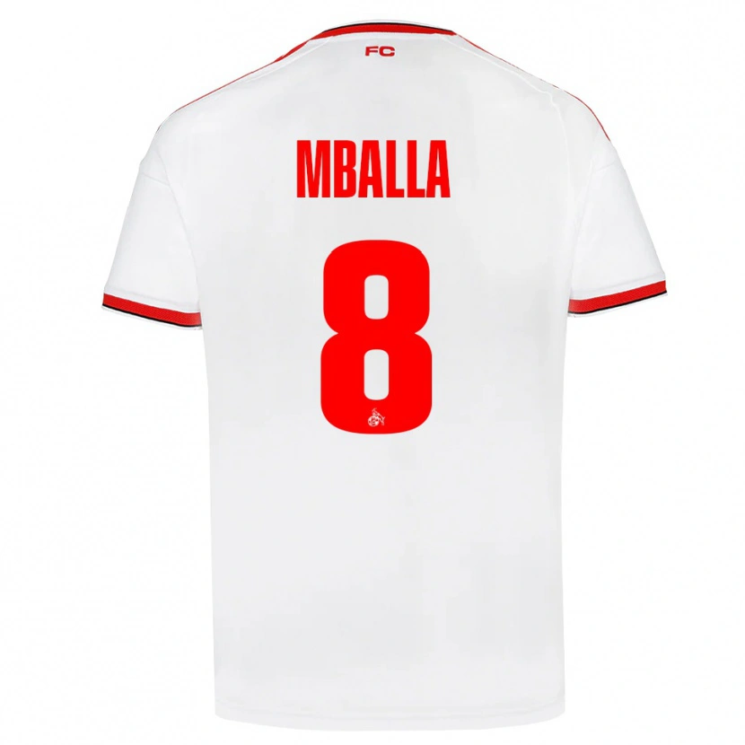 Danxen Hombre Camiseta Loiks Mballa #8 Blanco Rojo Negro 1ª Equipación 2026/27 La Camisa