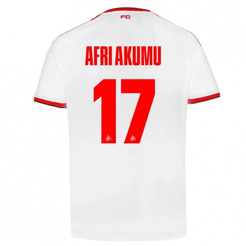 Danxen Hombre Camiseta Maik Afri Akumu #17 Blanco Rojo Negro 1ª Equipación 2026/27 La Camisa