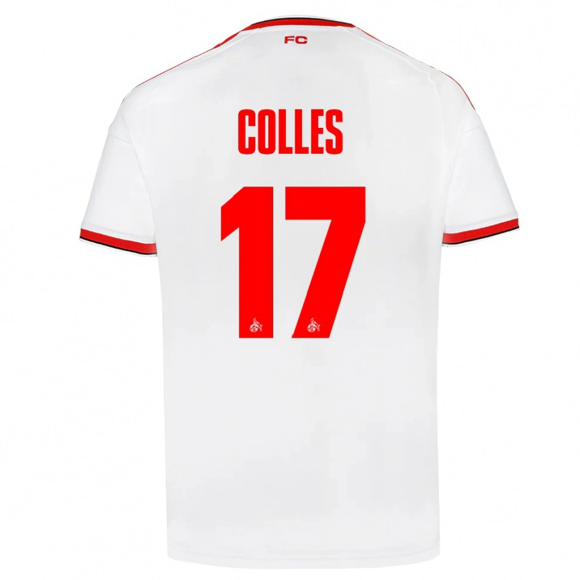 Danxen Hombre Camiseta Jan Colles #17 Blanco Rojo Negro 1ª Equipación 2026/27 La Camisa