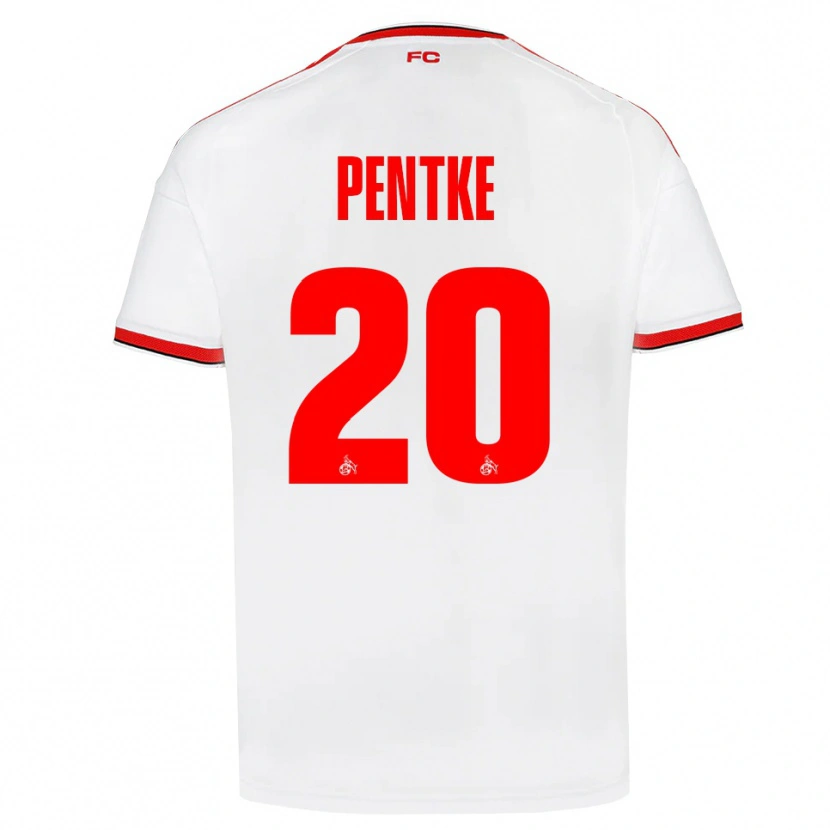 Danxen Hombre Camiseta Philipp Pentke #20 Blanco Rojo Negro 1ª Equipación 2026/27 La Camisa