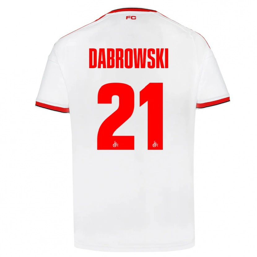 Danxen Hombre Camiseta Luc Dabrowski #21 Blanco Rojo Negro 1ª Equipación 2026/27 La Camisa