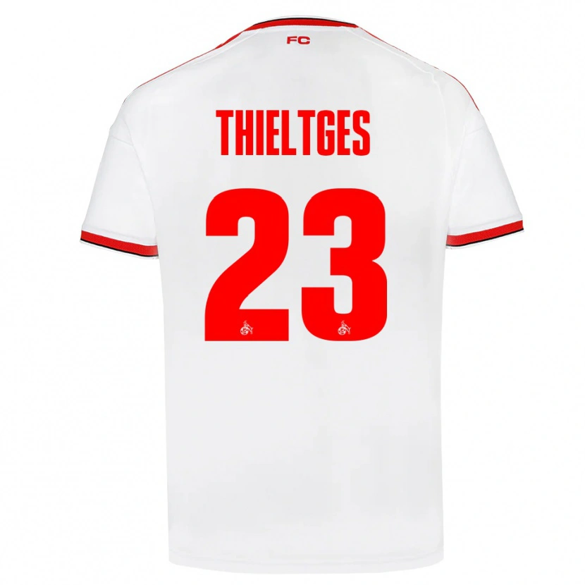 Danxen Hombre Camiseta Phil Thieltges #23 Blanco Rojo Negro 1ª Equipación 2026/27 La Camisa