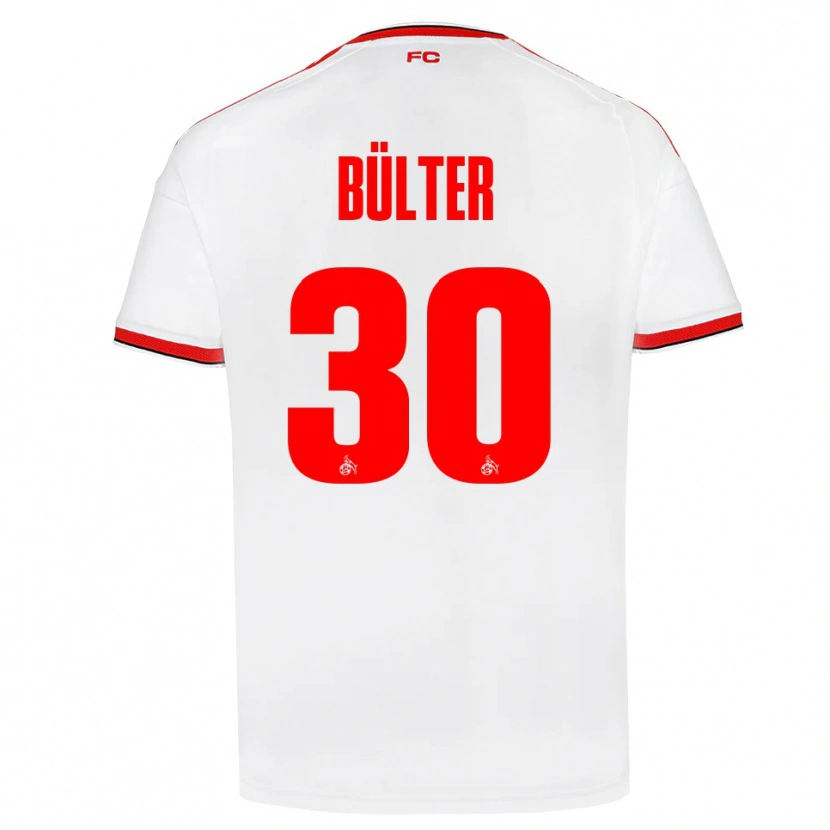 Danxen Hombre Camiseta Marius Bülter #30 Blanco Rojo Negro 1ª Equipación 2026/27 La Camisa