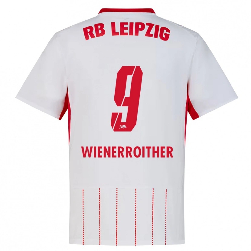 Danxen Hombre Camiseta Katja Wienerroither #9 Rojo Blanco Amarillo 1ª Equipación 2026/27 La Camisa
