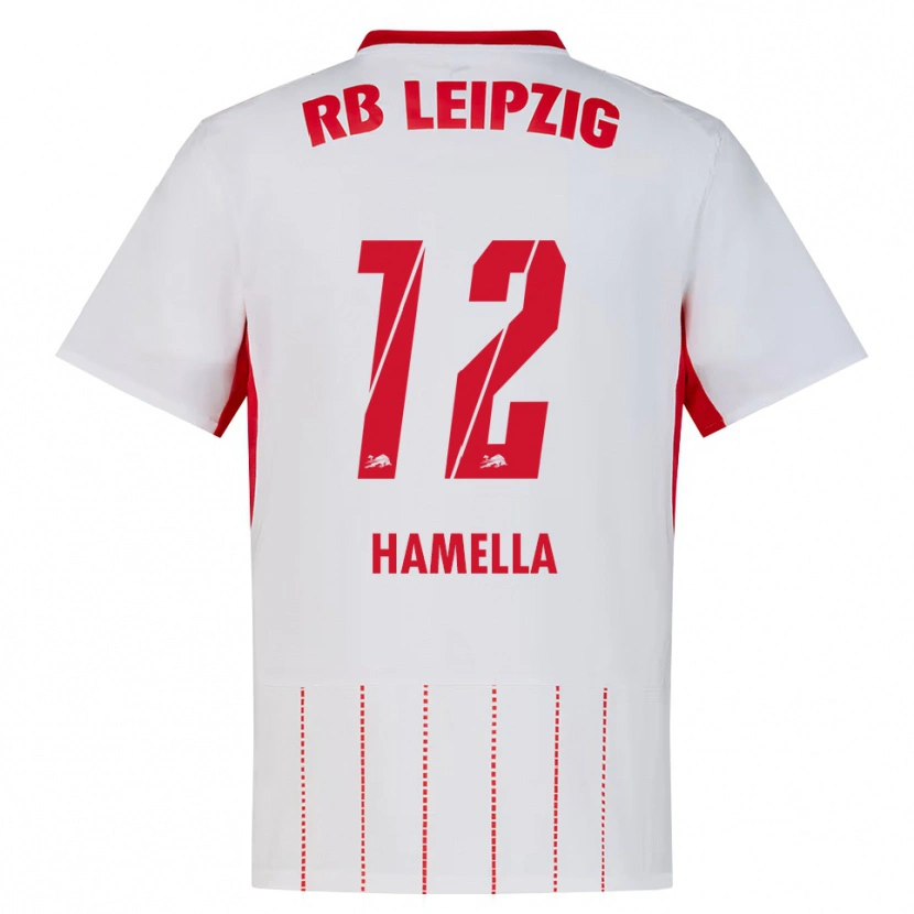 Danxen Hombre Camiseta Karl Hamella #12 Rojo Blanco Amarillo 1ª Equipación 2026/27 La Camisa
