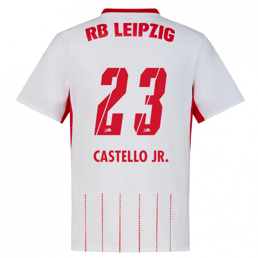 Danxen Hombre Camiseta Castello Lukeba #23 Rojo Blanco Amarillo 1ª Equipación 2026/27 La Camisa