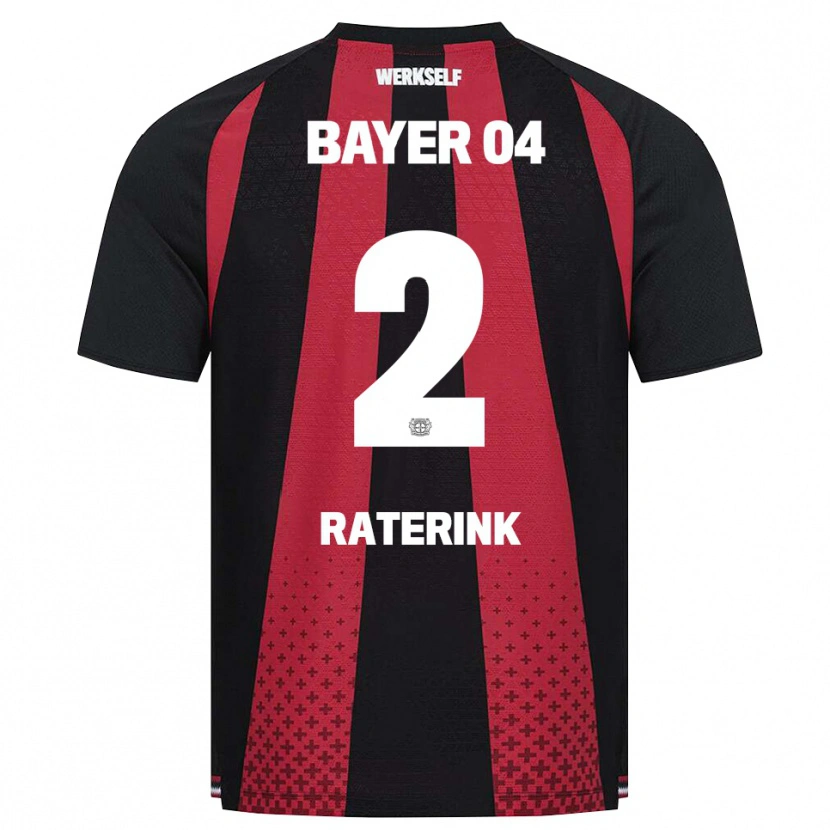 Danxen Hombre Camiseta Othniël Raterink #2 Negro Blanco Rojo 1ª Equipación 2026/27 La Camisa