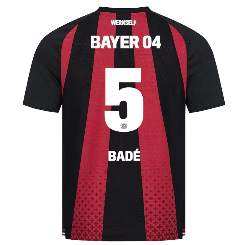 Danxen Hombre Camiseta Loïc Badé #5 Negro Blanco Rojo 1ª Equipación 2026/27 La Camisa