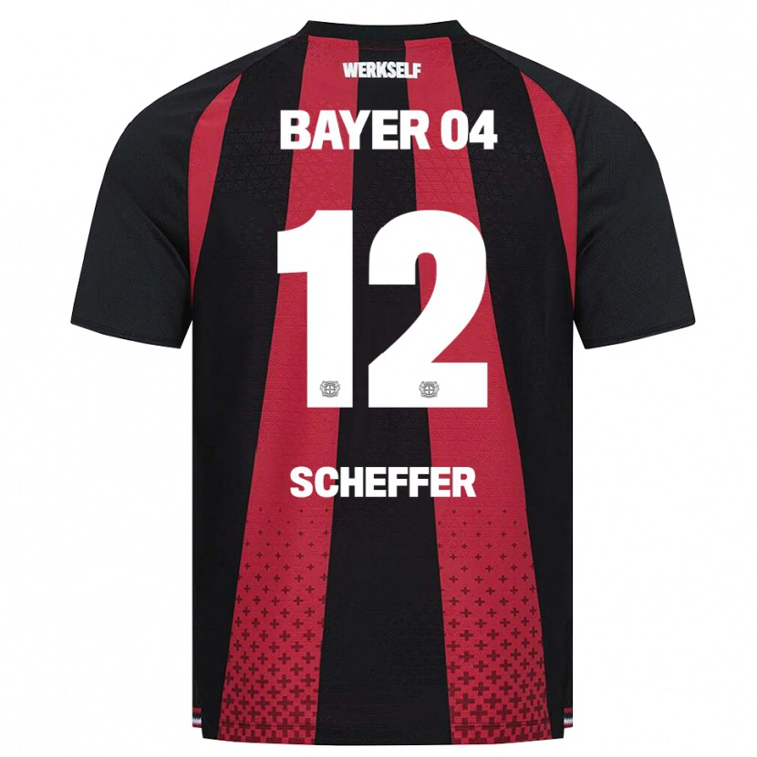 Danxen Hombre Camiseta Dani Scheffer #12 Negro Blanco Rojo 1ª Equipación 2026/27 La Camisa
