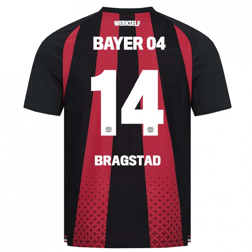 Danxen Hombre Camiseta Emilie Bragstad #14 Negro Blanco Rojo 1ª Equipación 2026/27 La Camisa