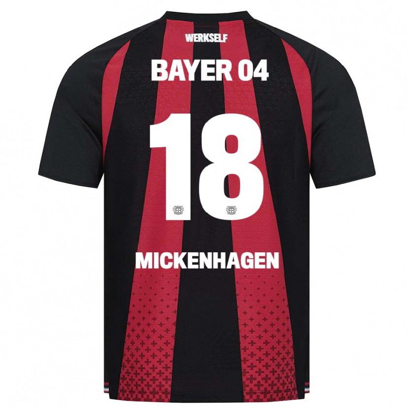 Danxen Hombre Camiseta Julia Mickenhagen #18 Negro Blanco Rojo 1ª Equipación 2026/27 La Camisa