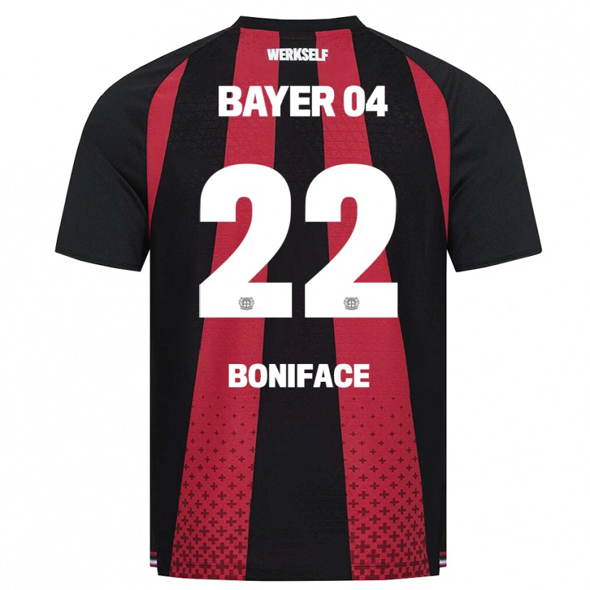 Danxen Hombre Camiseta Victor Boniface #22 Negro Blanco Rojo 1ª Equipación 2026/27 La Camisa