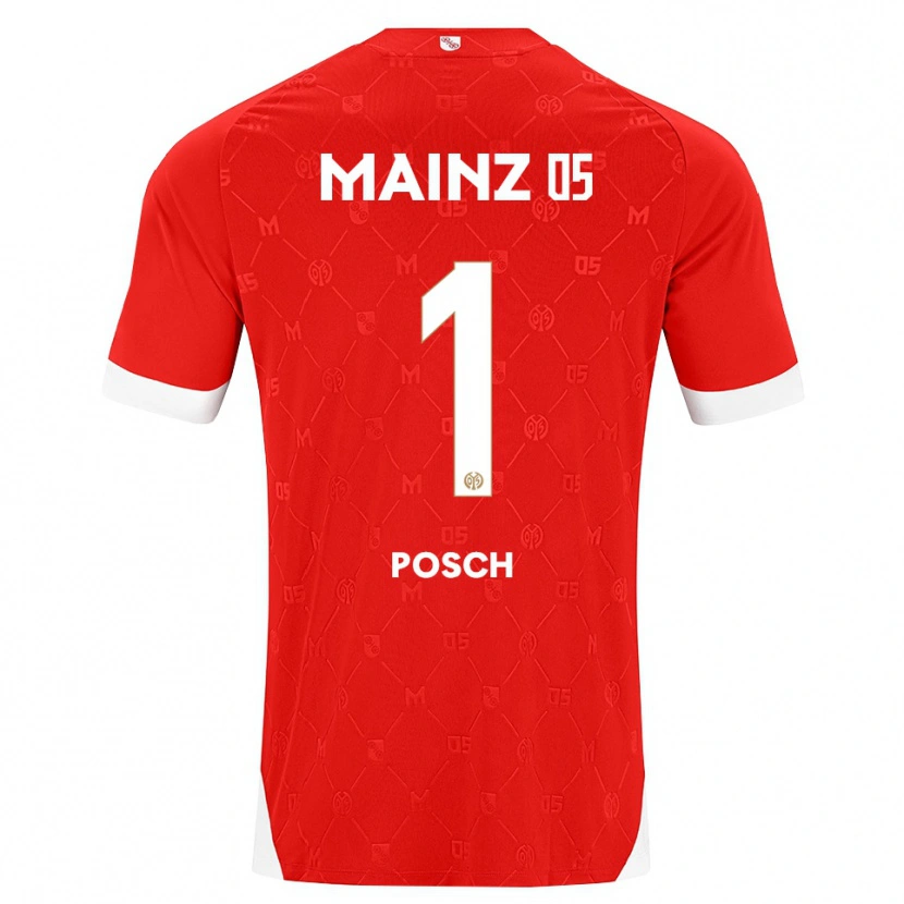 Danxen Hombre Camiseta Daniel Posch #1 Rojo Blanco 1ª Equipación 2026/27 La Camisa