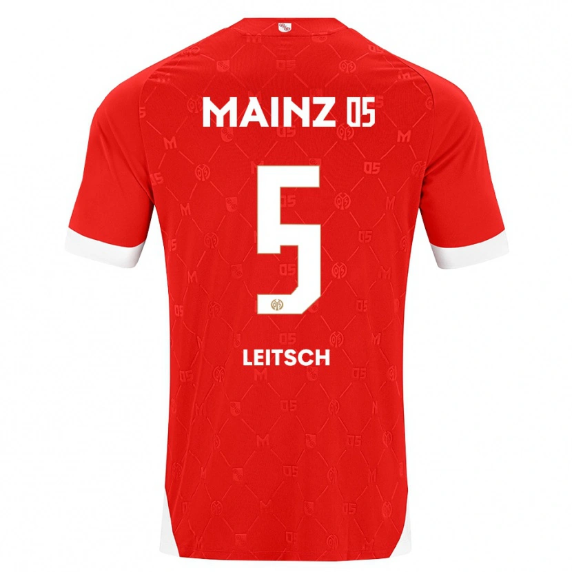 Danxen Hombre Camiseta Maxim Leitsch #5 Rojo Blanco 1ª Equipación 2026/27 La Camisa