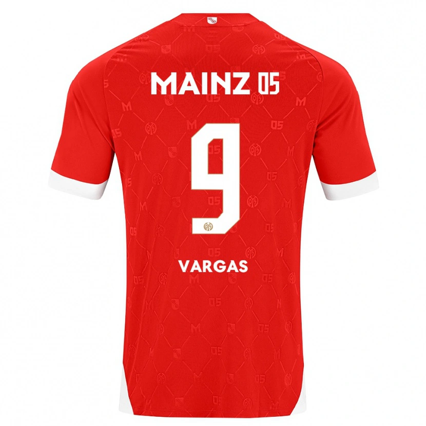 Danxen Hombre Camiseta Nayrobi Vargas #9 Rojo Blanco 1ª Equipación 2026/27 La Camisa