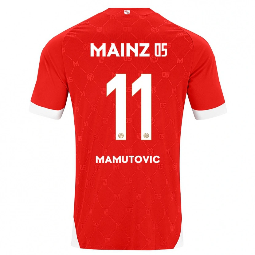 Danxen Hombre Camiseta David Mamutovic #11 Rojo Blanco 1ª Equipación 2026/27 La Camisa