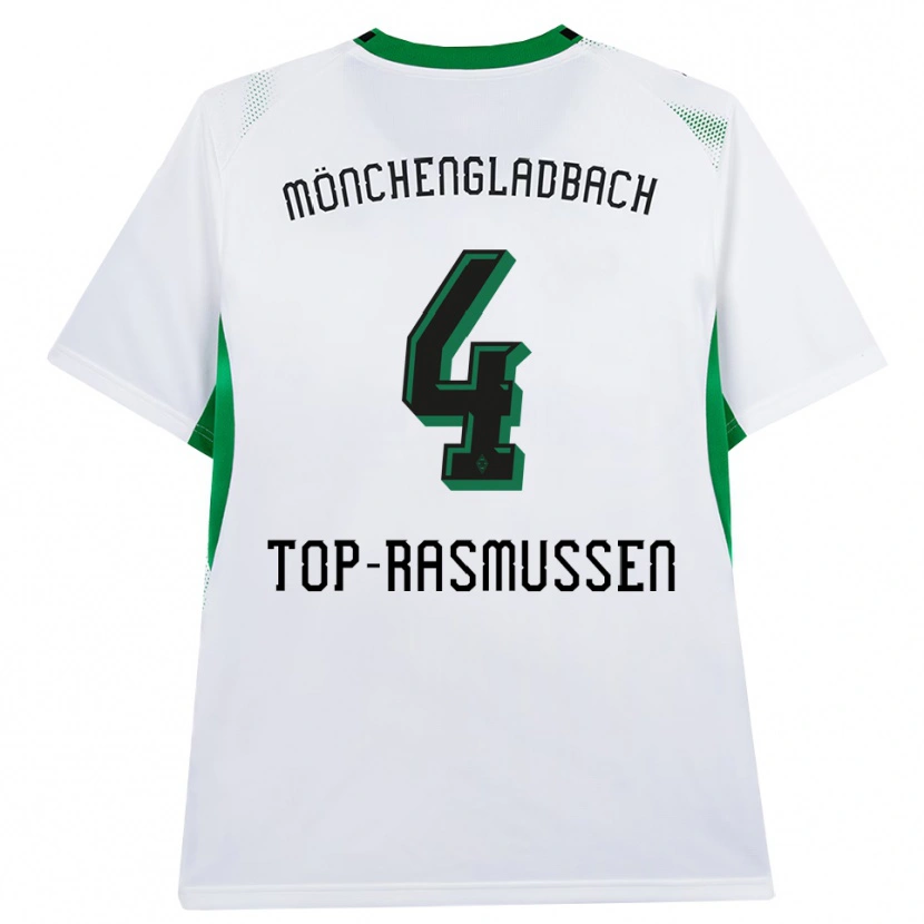 Danxen Hombre Camiseta Tristan Top-Rasmussen #4 Blanco Negro Verde 1ª Equipación 2026/27 La Camisa