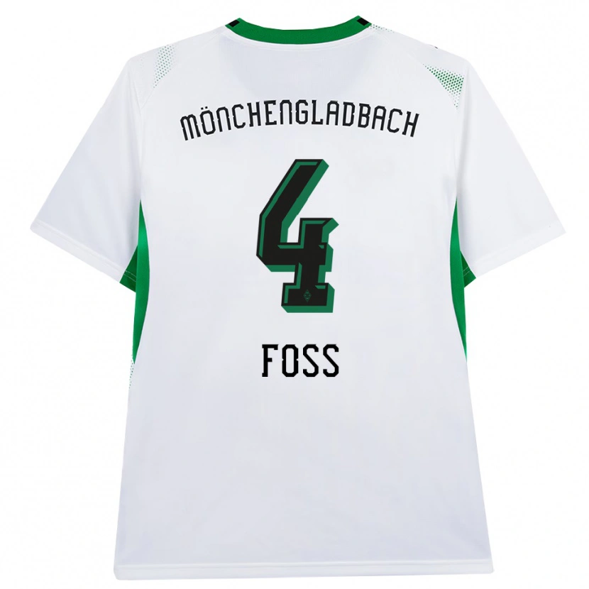 Danxen Hombre Camiseta Jonathan Foss #4 Blanco Negro Verde 1ª Equipación 2026/27 La Camisa