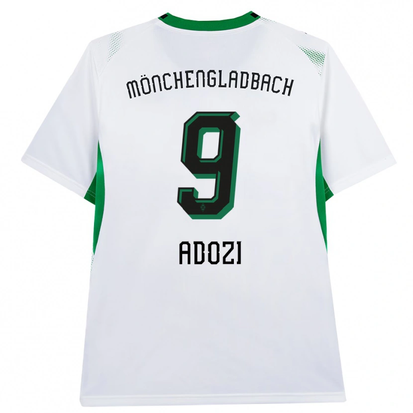 Danxen Hombre Camiseta Justin Adozi #9 Blanco Negro Verde 1ª Equipación 2026/27 La Camisa