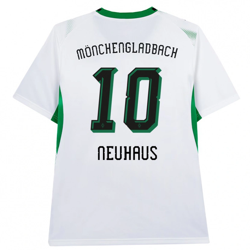 Danxen Hombre Camiseta Florian Neuhaus #10 Blanco Negro Verde 1ª Equipación 2026/27 La Camisa