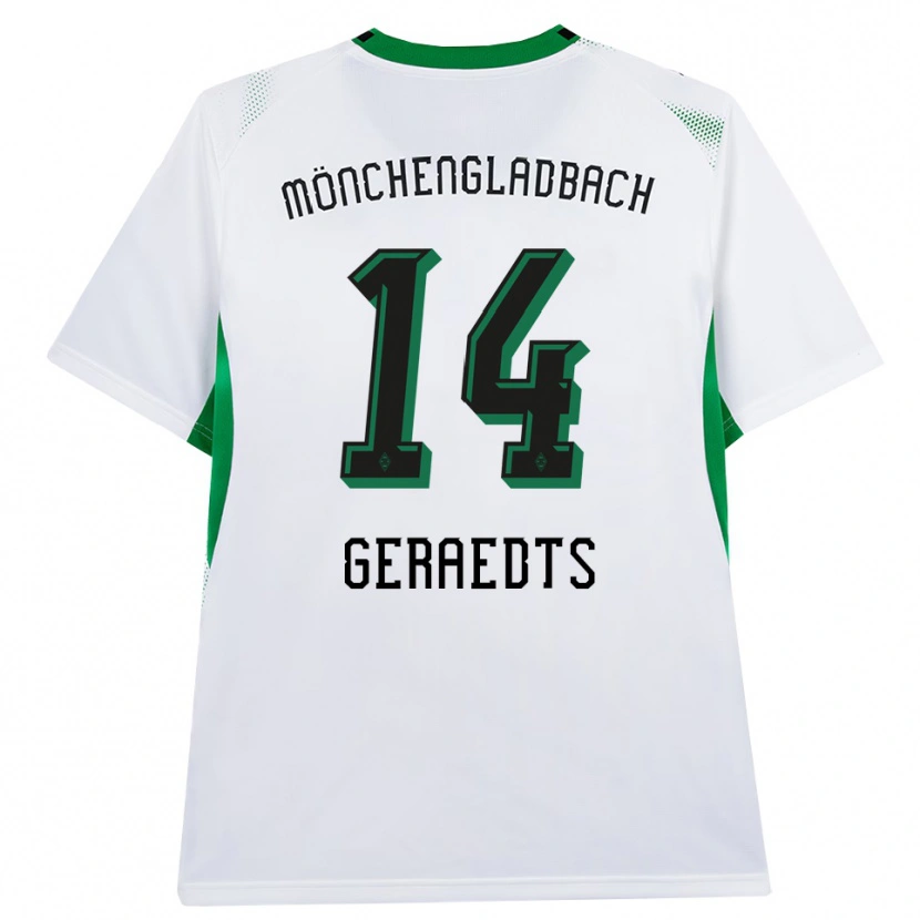 Danxen Hombre Camiseta Kelsey Geraedts #14 Blanco Negro Verde 1ª Equipación 2026/27 La Camisa