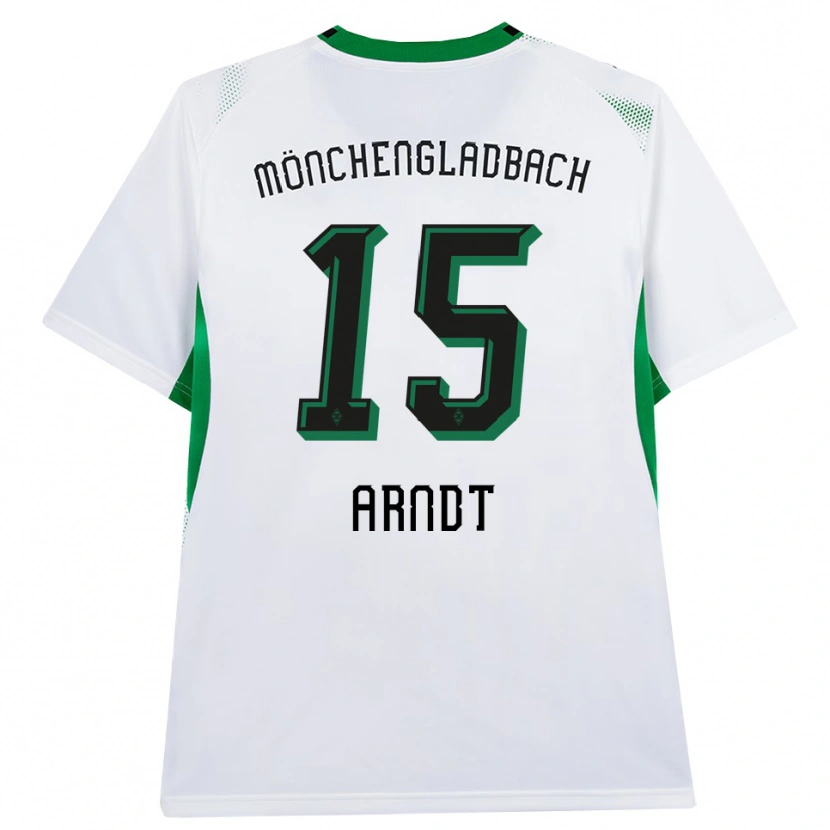 Danxen Hombre Camiseta Leo Arndt #15 Blanco Negro Verde 1ª Equipación 2026/27 La Camisa
