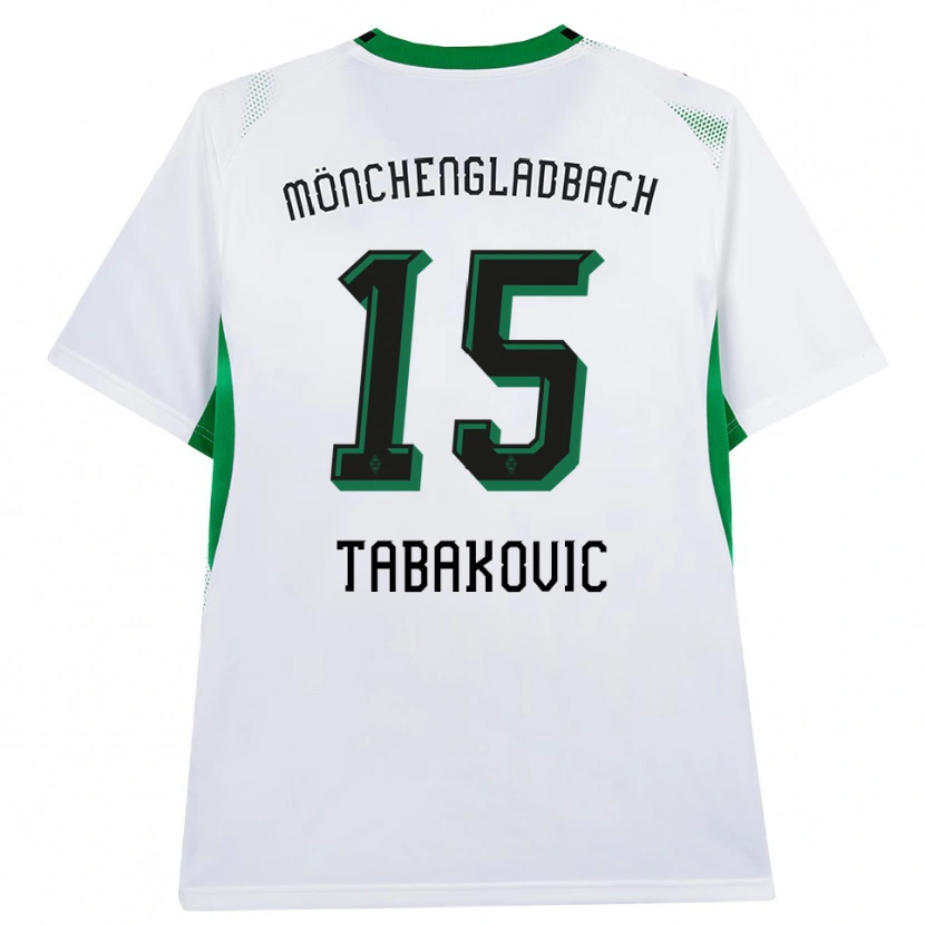 Danxen Hombre Camiseta Haris Tabakovic #15 Blanco Negro Verde 1ª Equipación 2026/27 La Camisa