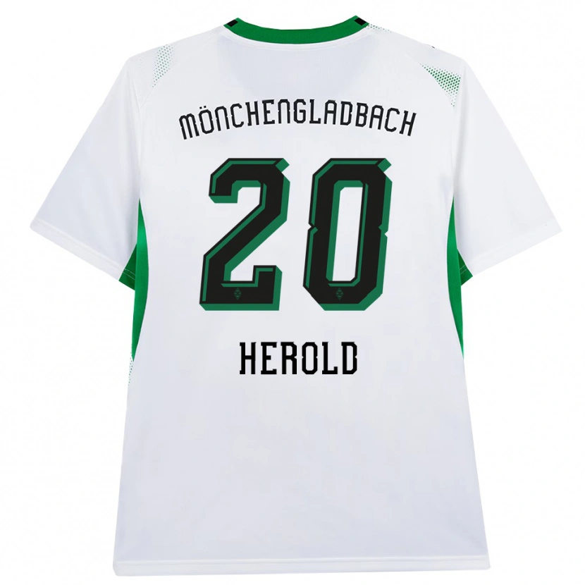 Danxen Hombre Camiseta David Herold #20 Blanco Negro Verde 1ª Equipación 2026/27 La Camisa