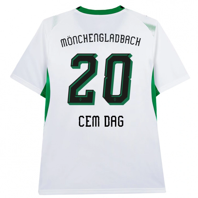 Danxen Hombre Camiseta Cem Dag #20 Blanco Negro Verde 1ª Equipación 2026/27 La Camisa
