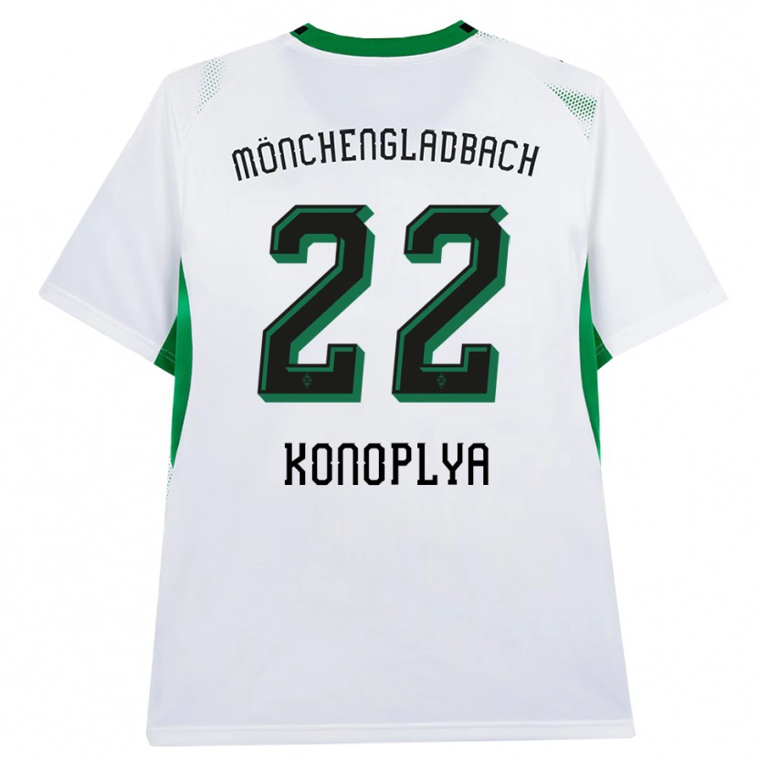Danxen Hombre Camiseta Yukhym Konoplya #22 Blanco Negro Verde 1ª Equipación 2026/27 La Camisa