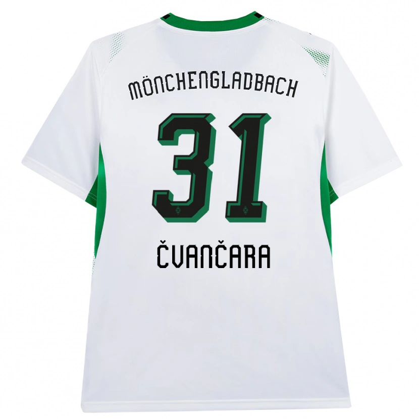 Danxen Hombre Camiseta Tomas Cvancara #31 Blanco Negro Verde 1ª Equipación 2026/27 La Camisa