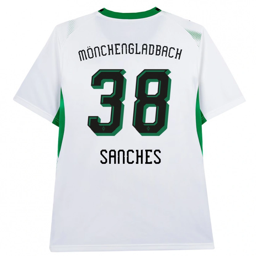 Danxen Hombre Camiseta Yvandro Borges Sanches #38 Blanco Negro Verde 1ª Equipación 2026/27 La Camisa