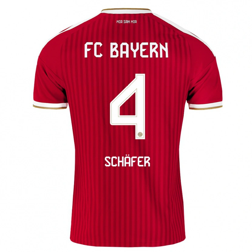 Danxen Hombre Camiseta Luis Schäfer #4 Rojo Blanco Azul 1ª Equipación 2026/27 La Camisa