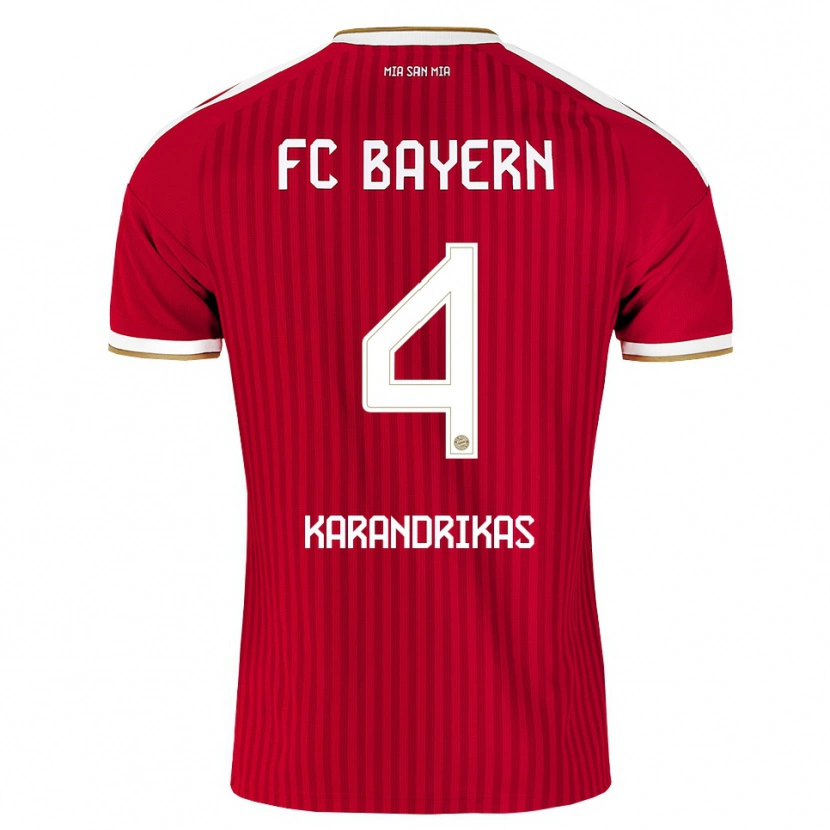 Danxen Hombre Camiseta Konstantinos Karandrikas #4 Rojo Blanco Azul 1ª Equipación 2026/27 La Camisa