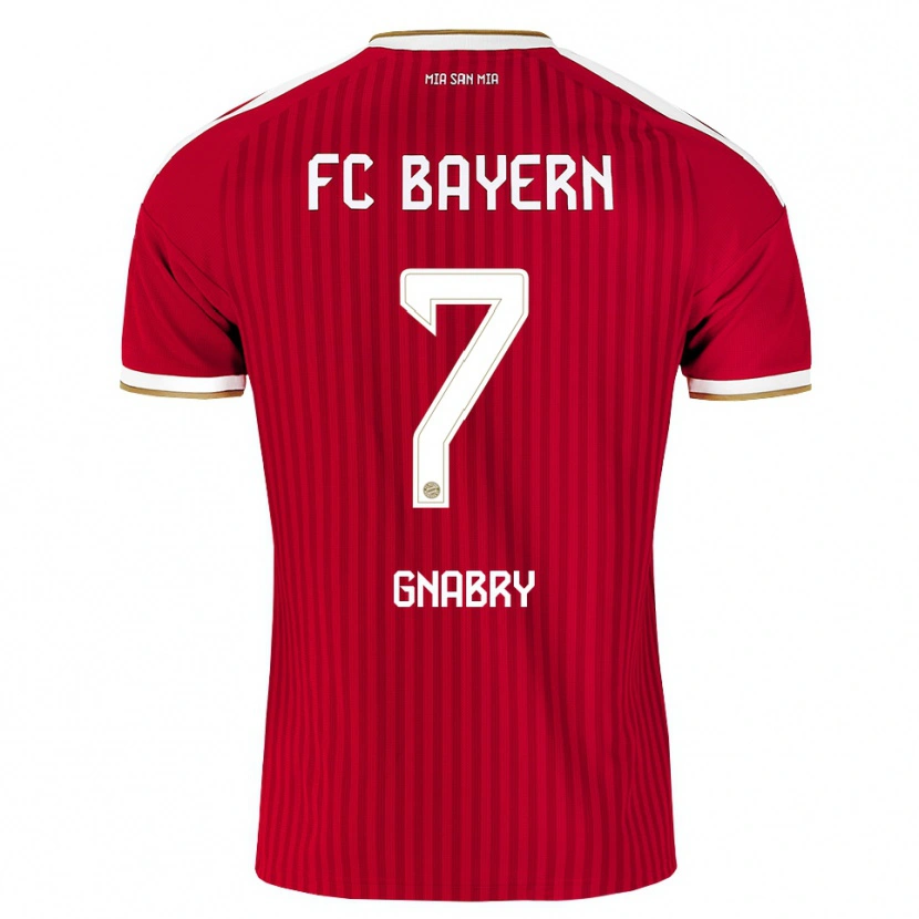 Danxen Hombre Camiseta Serge Gnabry #7 Rojo Blanco Azul 1ª Equipación 2026/27 La Camisa