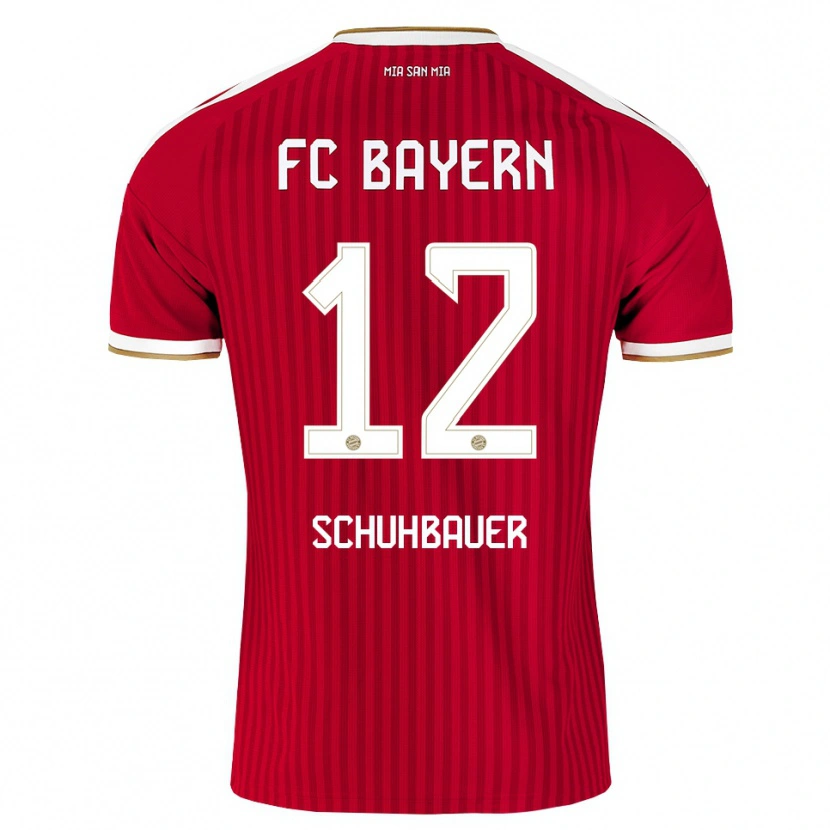 Danxen Hombre Camiseta Maximilian Schuhbauer #12 Rojo Blanco Azul 1ª Equipación 2026/27 La Camisa