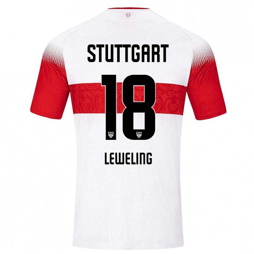 Danxen Hombre Camiseta Jamie Leweling #18 Blanco Rojo Amarillo 1ª Equipación 2026/27 La Camisa