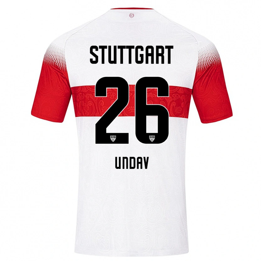 Danxen Hombre Camiseta Deniz Undav #26 Blanco Rojo Amarillo 1ª Equipación 2026/27 La Camisa