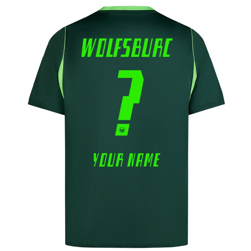 Danxen Hombre Camiseta Su Nombre #0 Verde Oscuro Blanco 1ª Equipación 2026/27 La Camisa