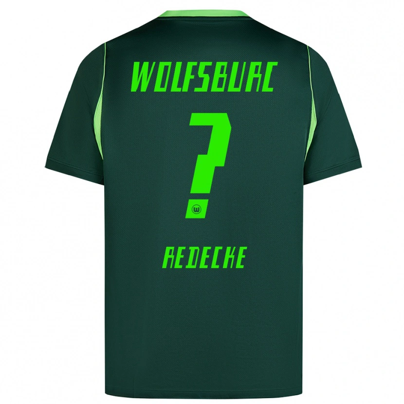 Danxen Hombre Camiseta Jan Redecke #0 Verde Oscuro Blanco 1ª Equipación 2026/27 La Camisa
