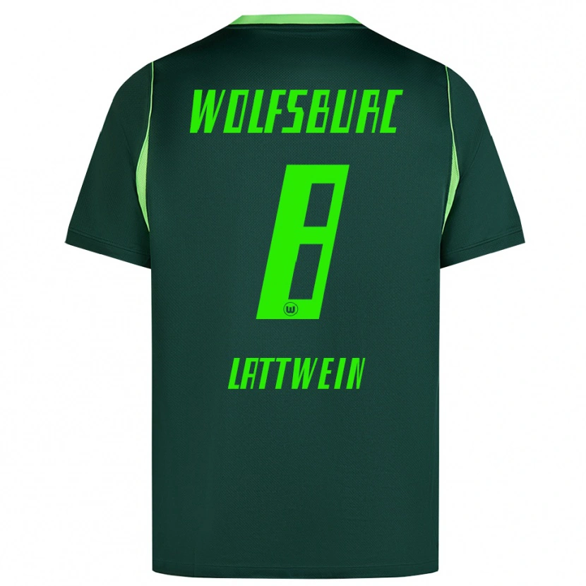 Danxen Hombre Camiseta Lena Lattwein #8 Verde Oscuro Blanco 1ª Equipación 2026/27 La Camisa