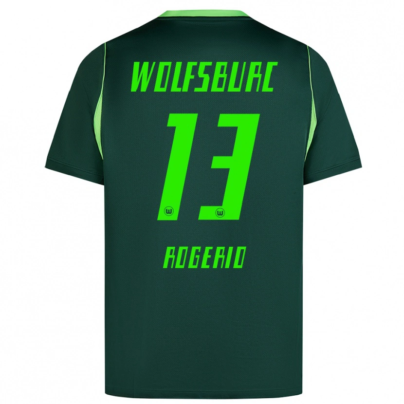 Danxen Hombre Camiseta Rogério Oliveira Da Silva #13 Verde Oscuro Blanco 1ª Equipación 2026/27 La Camisa